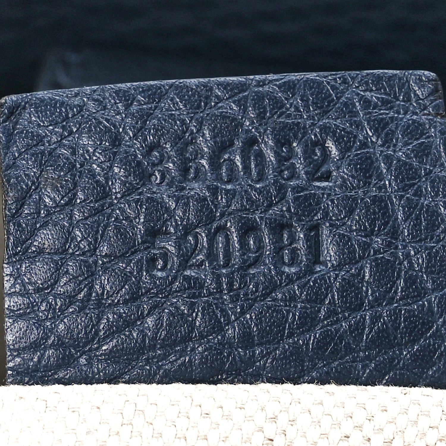 Gucci Calfskin Small Bamboo Shopper Tote Navy 7 of 12