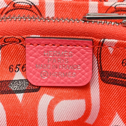 Hermes Epsom Silk'In Compact Wallet Rose Azalee 6 of 6