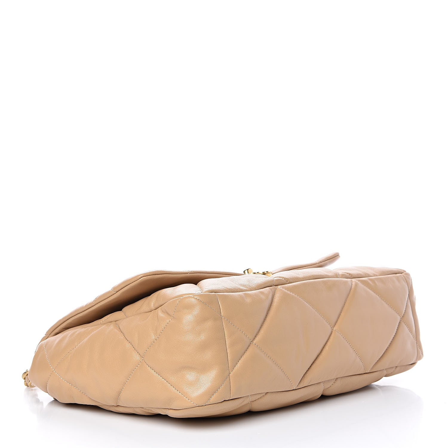Chanel Lambskin Quilted Maxi 19 Flap Dark Beige 4 of 11