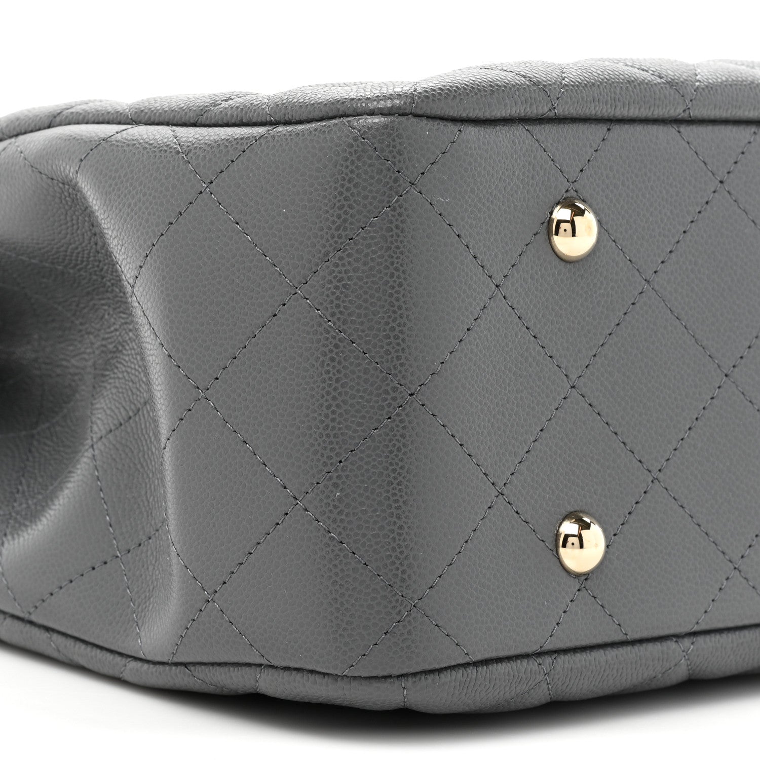 Chanel Caviar Quilted Large CC Shopping Tote Dark Grey 10 of 15