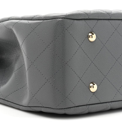 Chanel Caviar Quilted Large CC Shopping Tote Dark Grey 10 of 15