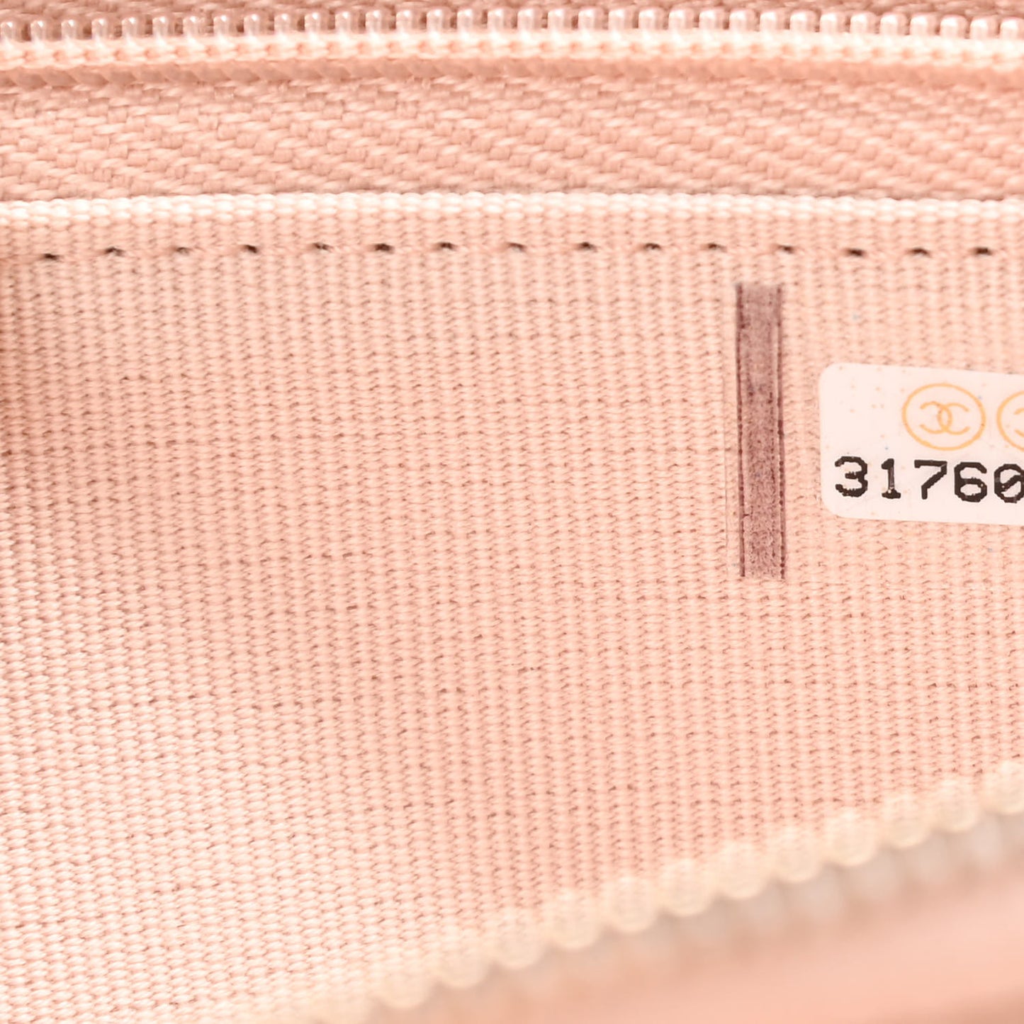 Caviar Quilted Phone Holder Wallet on Removable Chain Light Beige