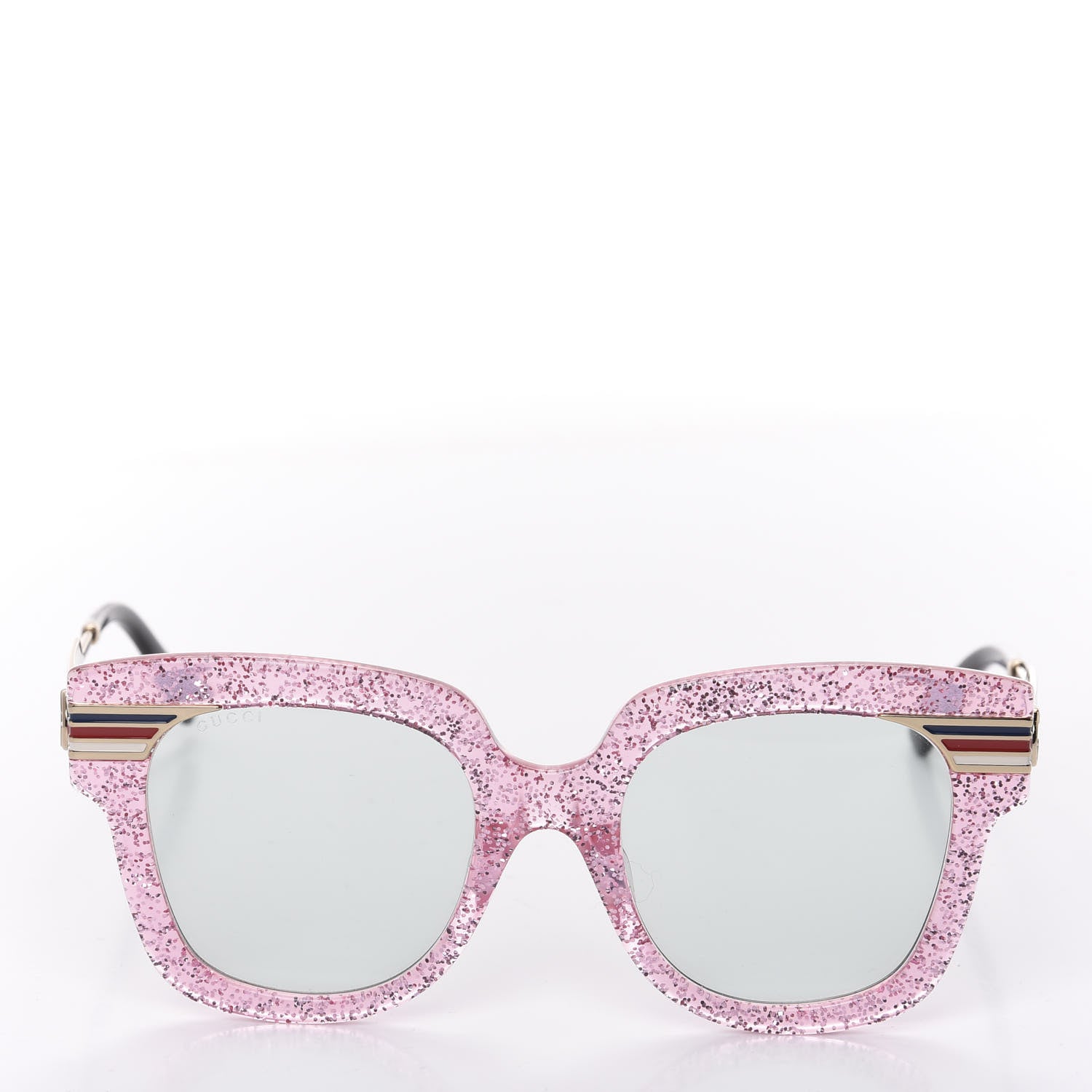 Gucci Acetate Square Frame Web Glitter GG0281S Sunglasses Pink 2 of 8