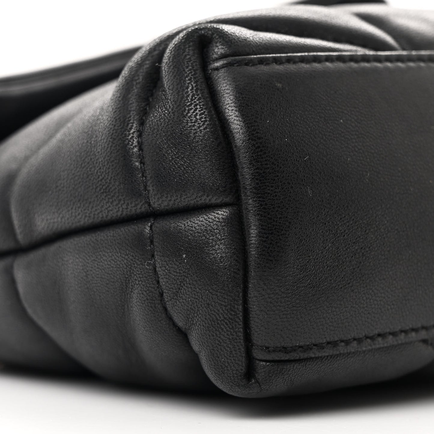 Lambskin Quilted Toy Loulou Puffer Monogram Chain Satchel Black