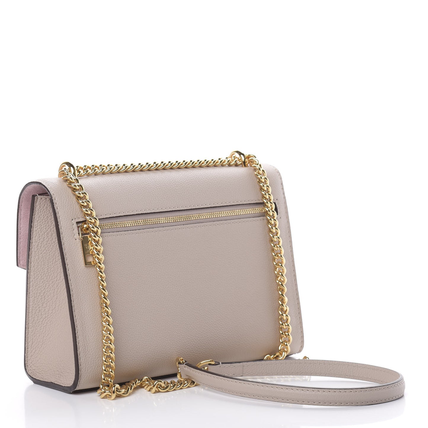 Soft Calfskin MyLockme Chain Bag BB Greige
