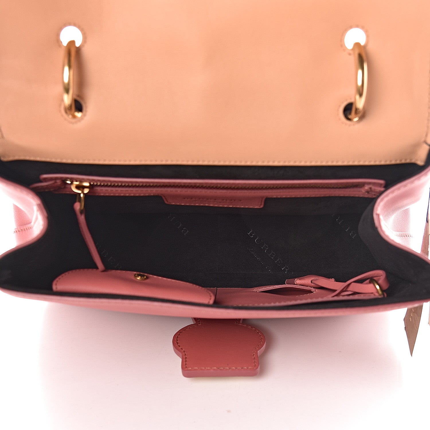 Burberry Trench Calfskin Medium DK88 Top Handle Bag Blossom Pink Pale Clementine 5 of 15