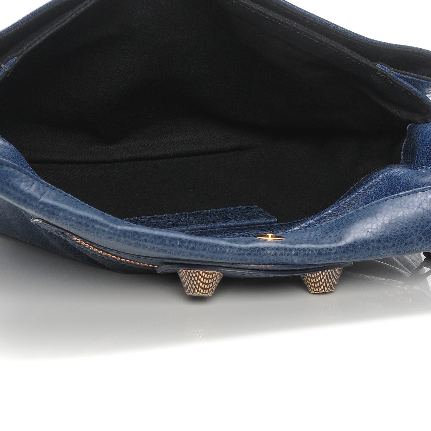 Agneau Giant 21 Rose Gold Hardware Envelope Clutch Bleu Roi