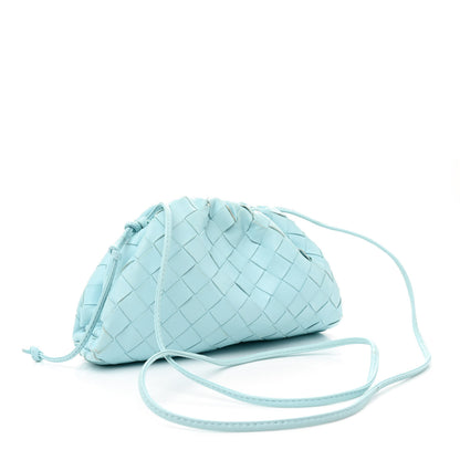 Bottega Veneta Nappa Intrecciato The Mini Pouch Topazio Silver 3 of 12