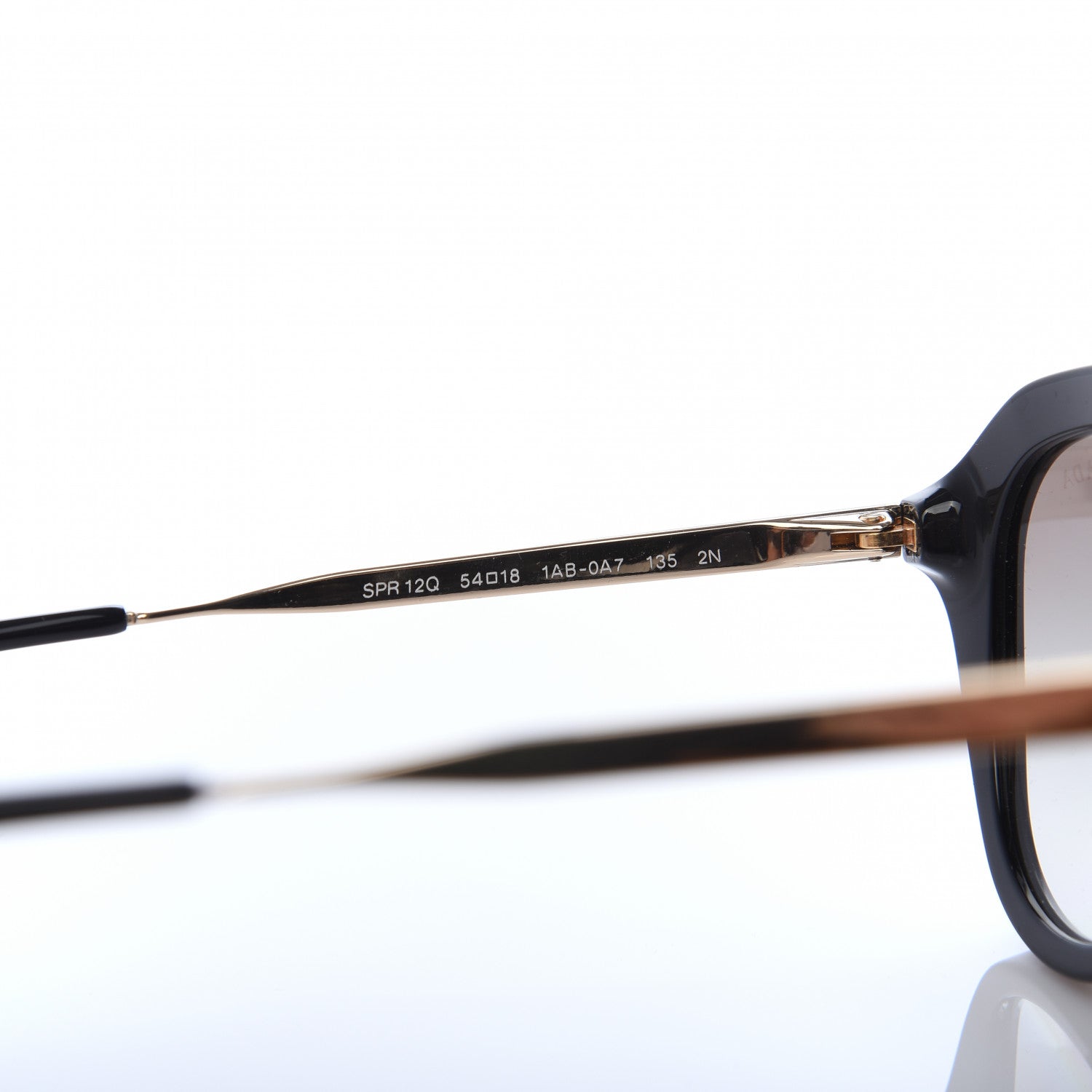 Prada Acetate Metal Cinema Sunglasses SPR 12Q Black 5 of 8