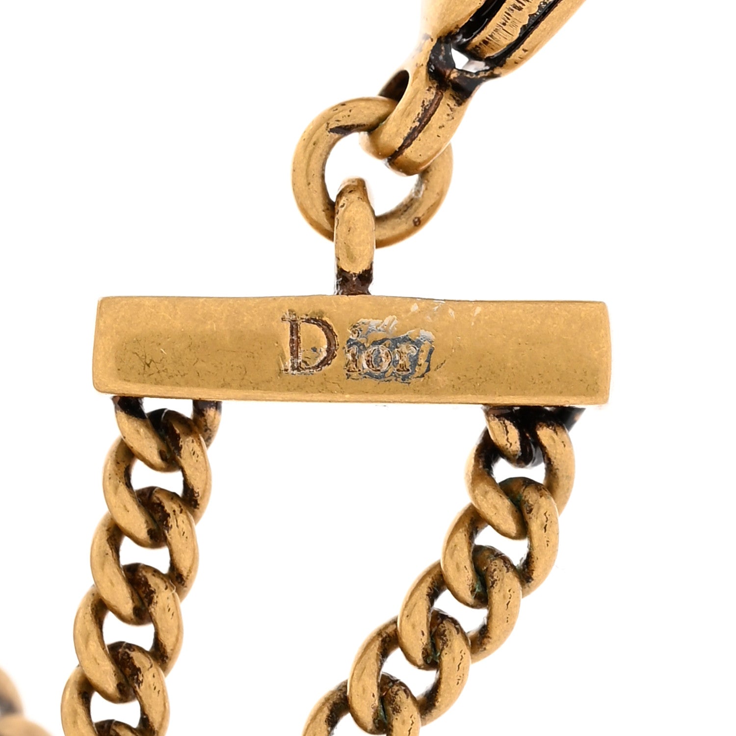 Christian Dior Metal J'Adior Choker Necklace Aged Gold 5 of 6