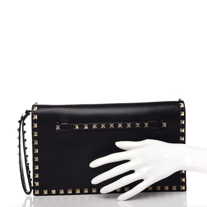 Valentino Garavani Nappa Rockstud Wristlet Clutch Black 2 of 8