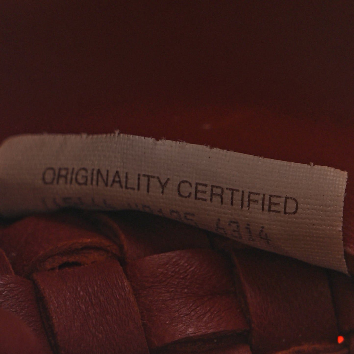Lambskin Intreccio Medium Cabat Rust