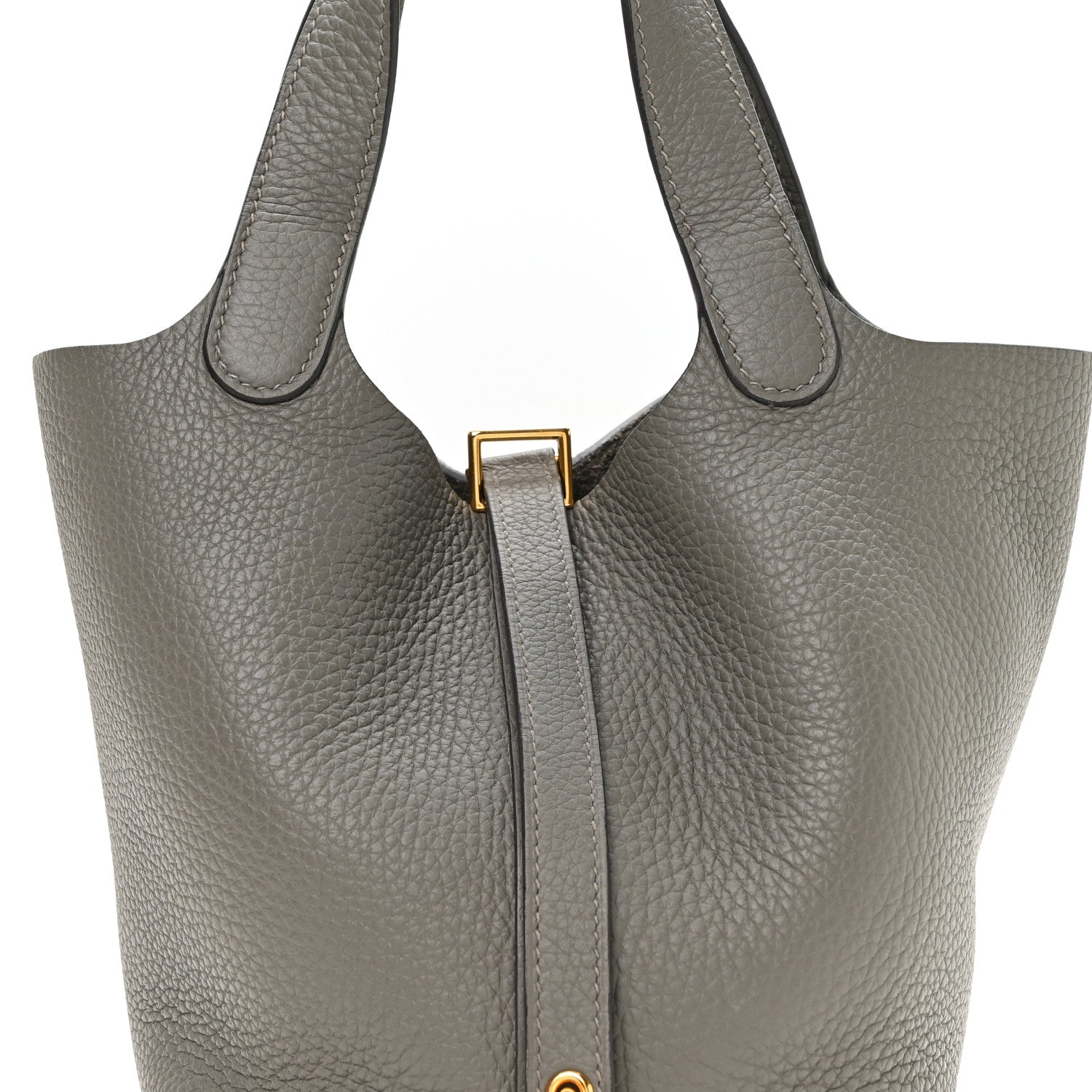 Hermes Taurillon Clemence Picotin Lock 18 PM Gris Meyer 8 of 13