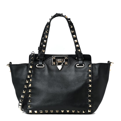 Valentino Garavani Vitello Mini Rockstud Tote Black 1 of 4