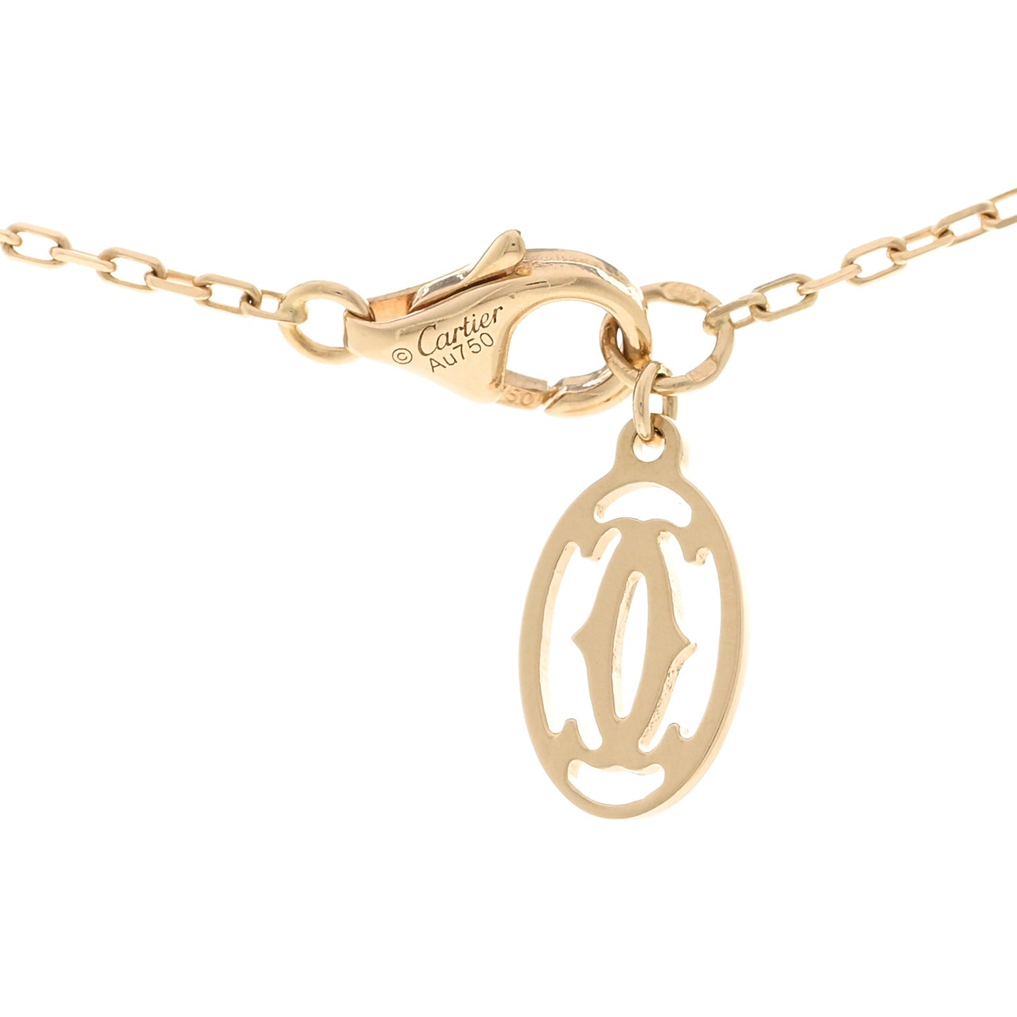 18K Yellow Gold Diamond LM D'Amour Pendant Necklace