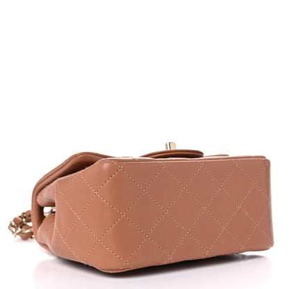Chanel Lambskin Quilted Mini Square Flap Brown 4 of 10