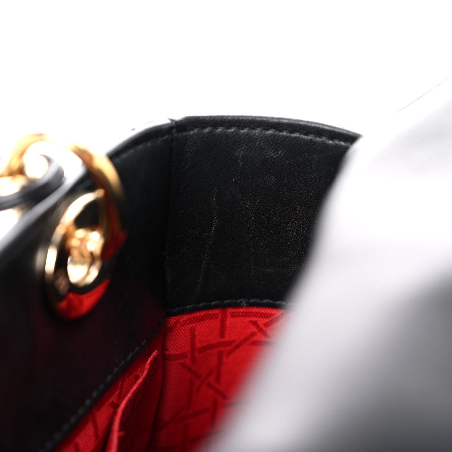 Lambskin Cannage Small Lucky Badges My Lady Dior Black