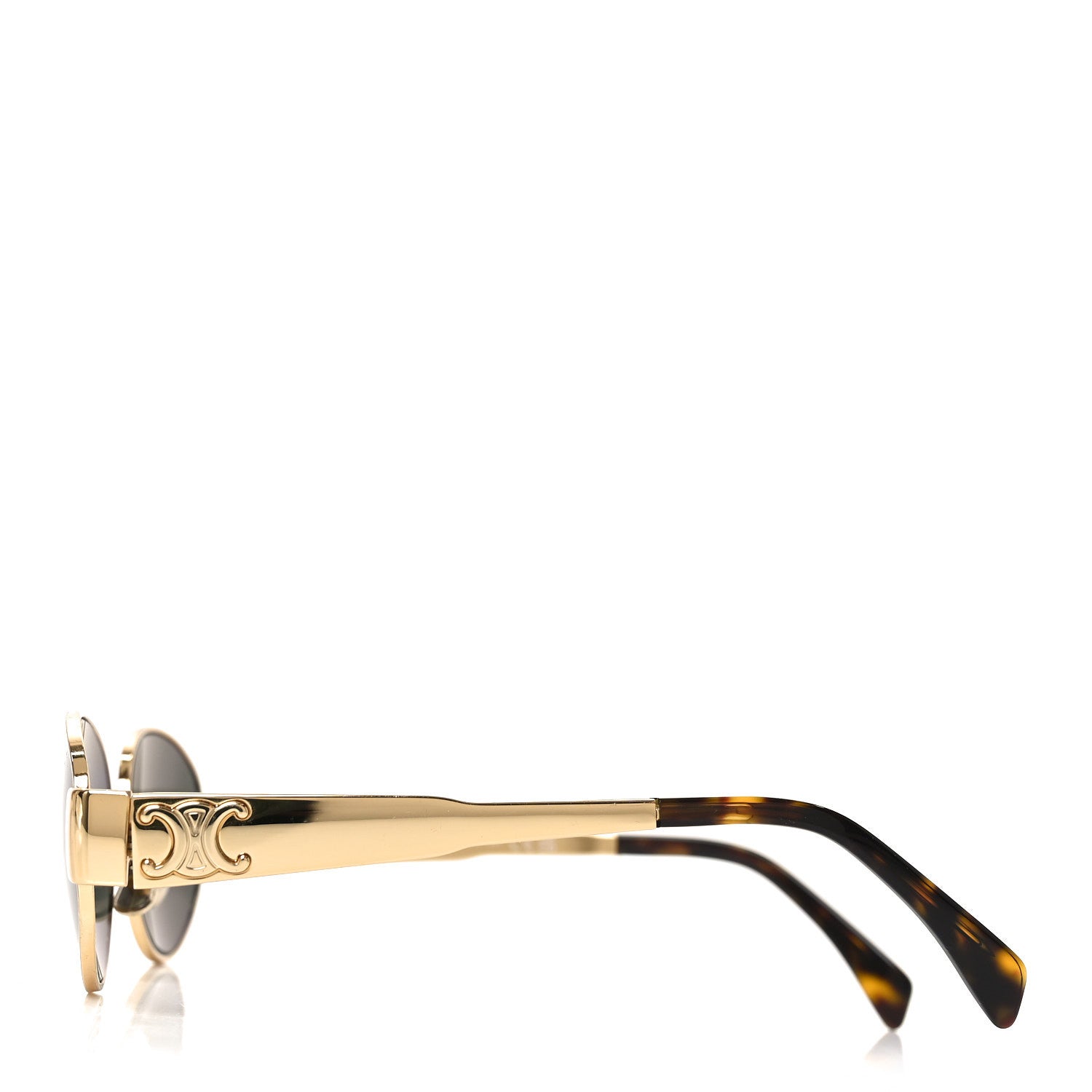Celine Metal Triomphe 01 Sunglasses CL40235U Gold Green 3 of 6