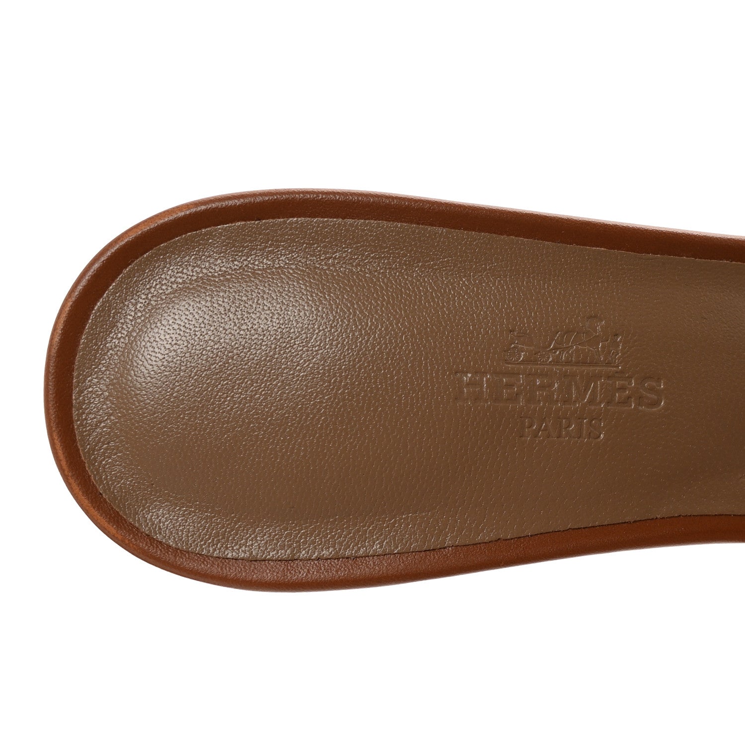 Hermes Calfskin Oasis Sandals 37.5 Gold 8 of 10