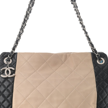 Chanel Lambskin Quilted CC Shopping Tote Black Rose Clair 8 of 13