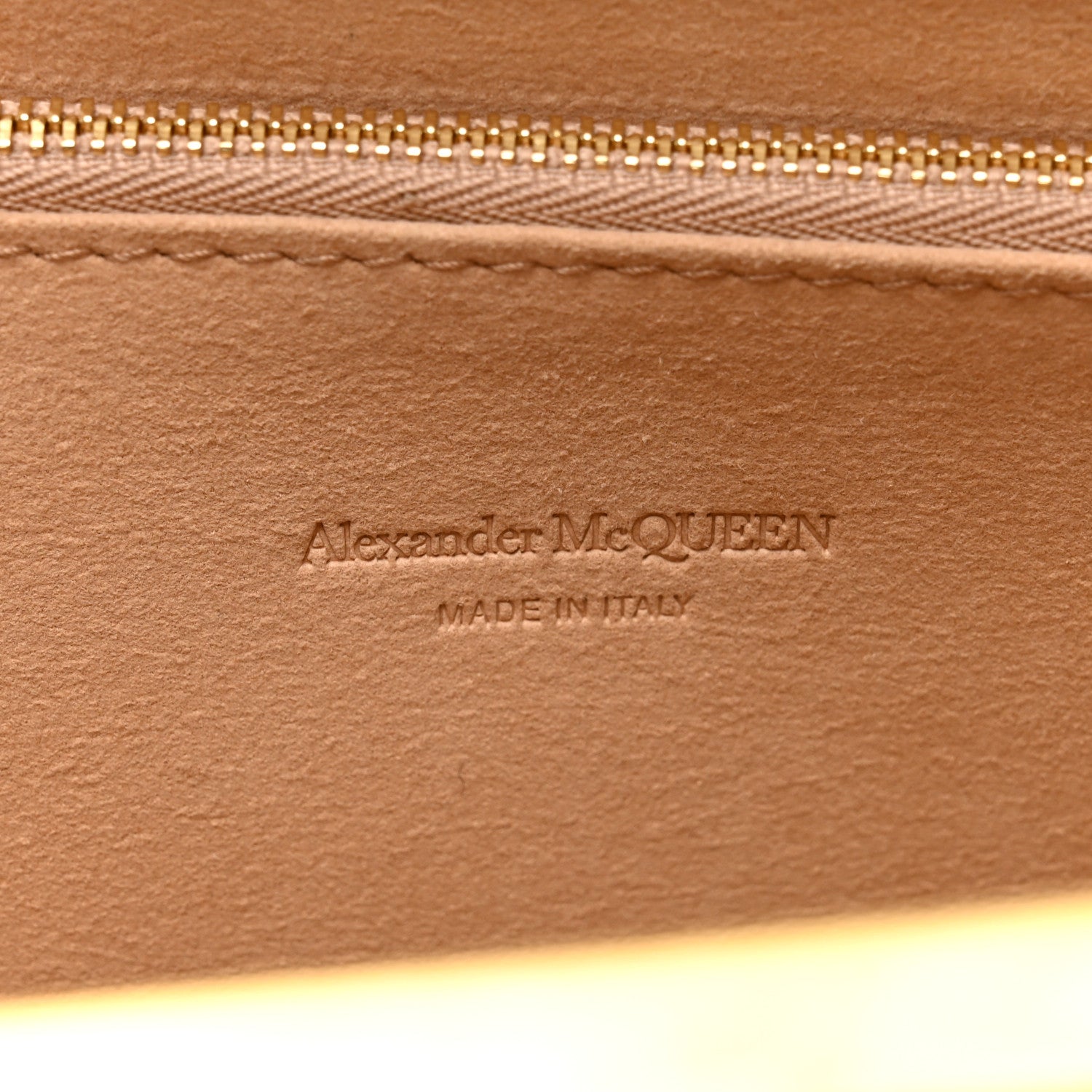 Alexander McQueen Calfskin Crocodile Embossed Knuckle Flat Clutch Black Gold 6 of 9