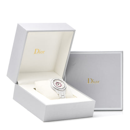 Christian Dior Stainless Steel Ceramic Pink Sapphire 38mm Dior VIII Automatic Watch White 5 of 5