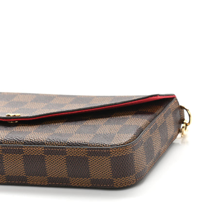 Louis Vuitton Damier Ebene Pochette Felicie Chain Wallet 11 of 14