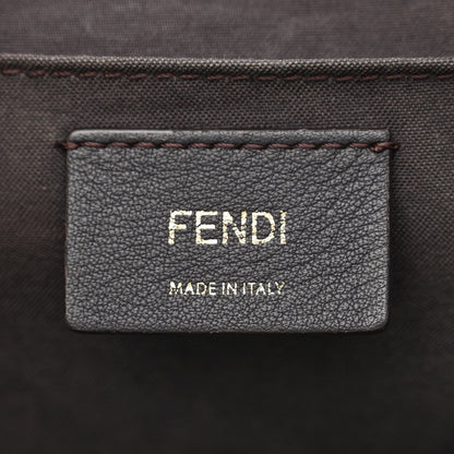 Fendi Vitello Cruise Bi-Color FF 1974 Embossed F is Fendi Drawstring Backpack Black Fragola Maya 6 of 10
