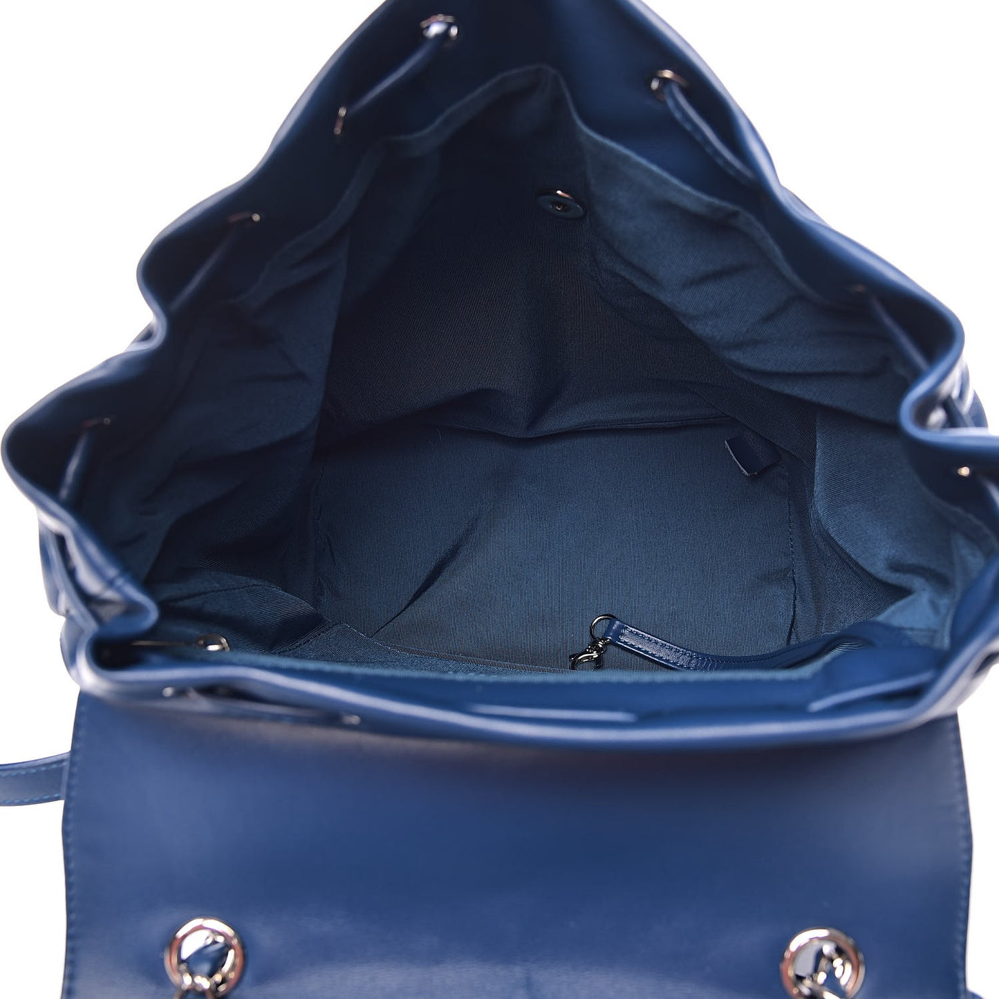 Calfskin Chevron Quilted Large Urban Spirit Backpack Blue