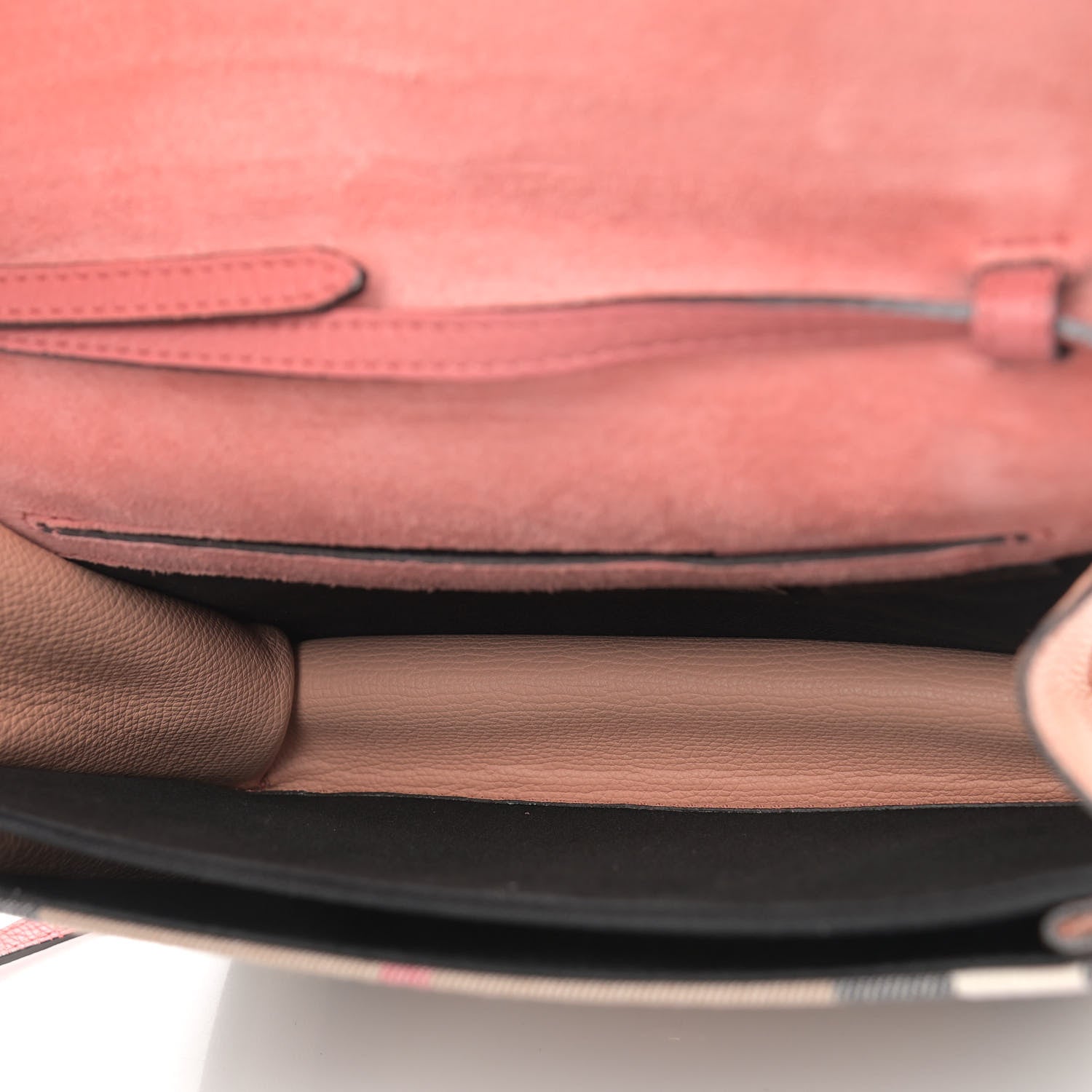 Burberry Derby Calfskin House Check Small Macken Crossbody Bag Copper Pink 5 of 14