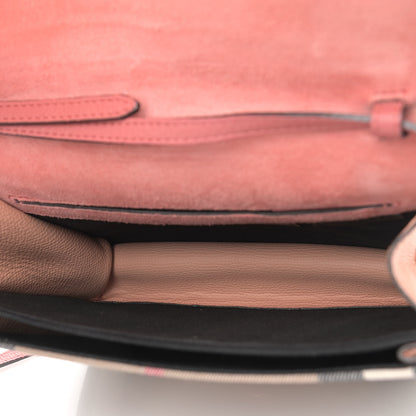 Burberry Derby Calfskin House Check Small Macken Crossbody Bag Copper Pink 5 of 14