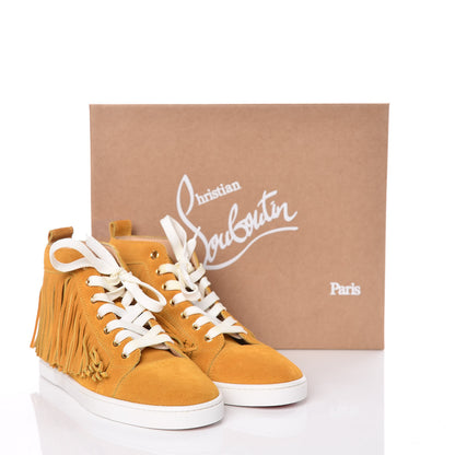 Christian Louboutin Suede Frangine Crosta Flat Sneakers 37.5 Full Moon 16 of 16