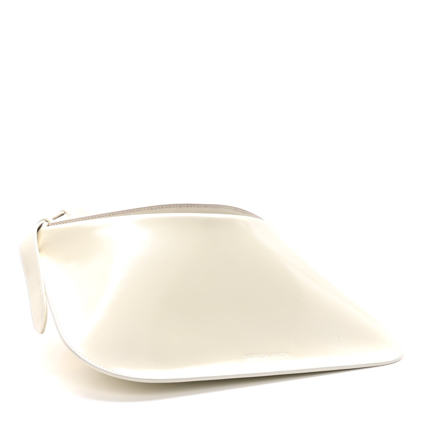 Bottega Veneta Brushed Calfskin Cradle Fold Over Shoulder Bag White Parakeet 4 of 10