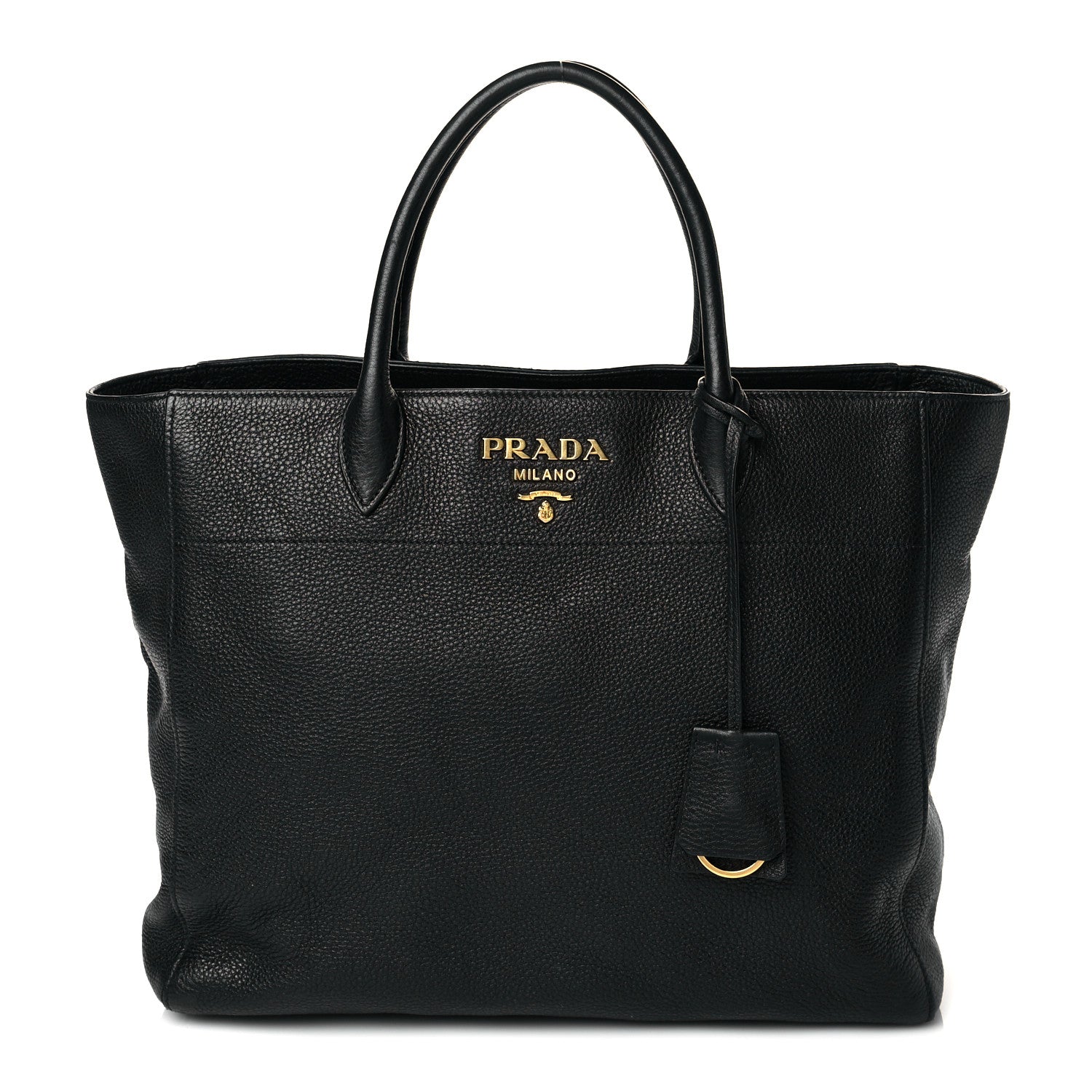 Prada Vitello Daino Tote Black 2 of 10