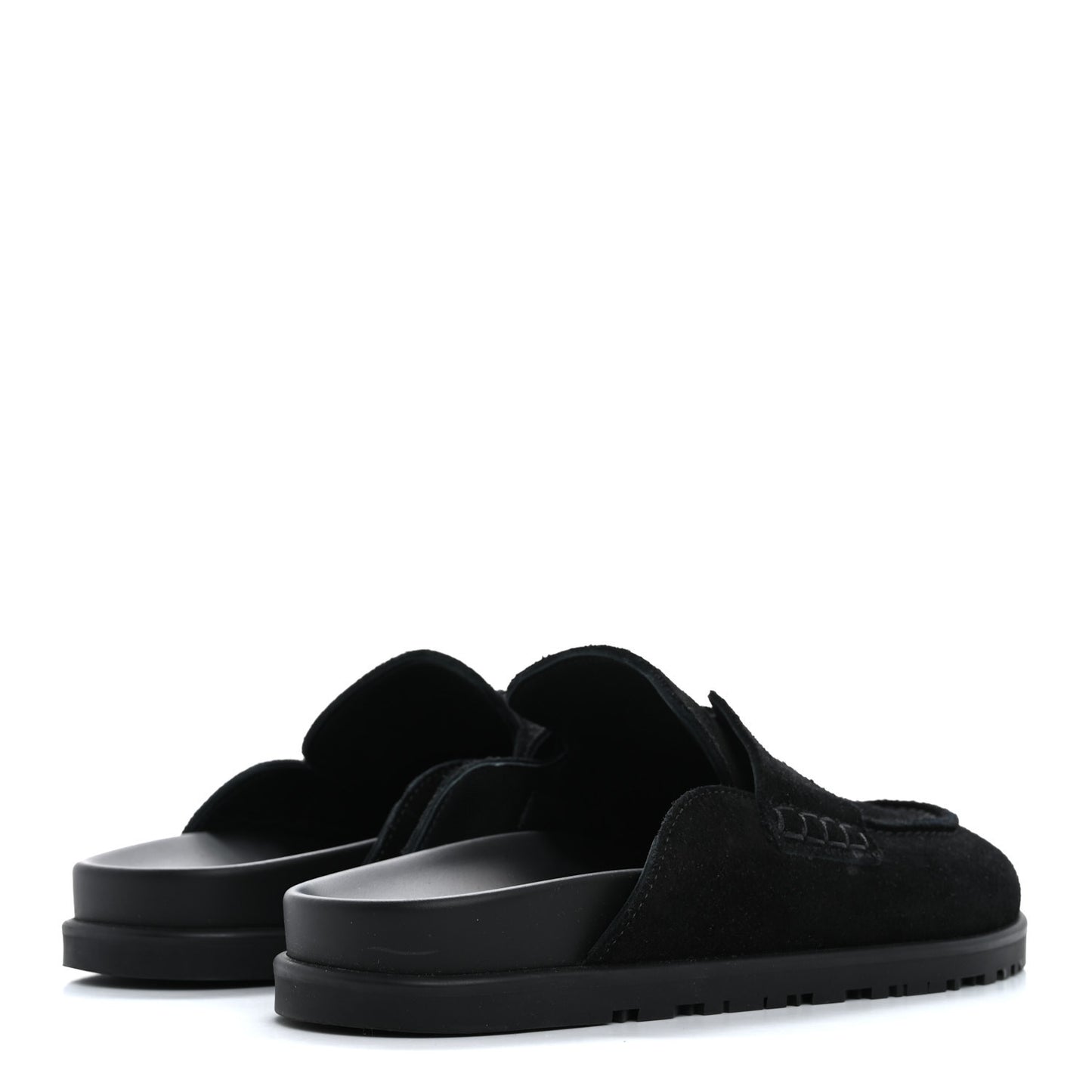 Suede Calfskin Go Mules 35.5 Black