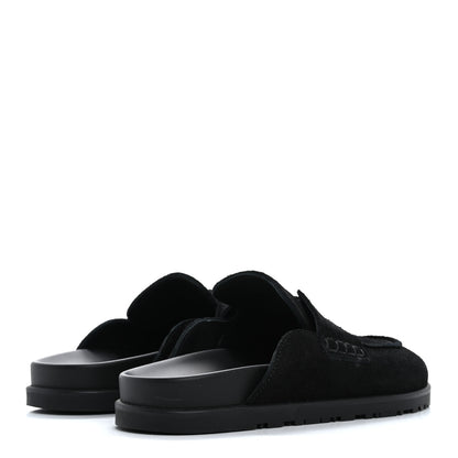 Hermes Suede Calfskin Go Mules 35.5 Black 5 of 13