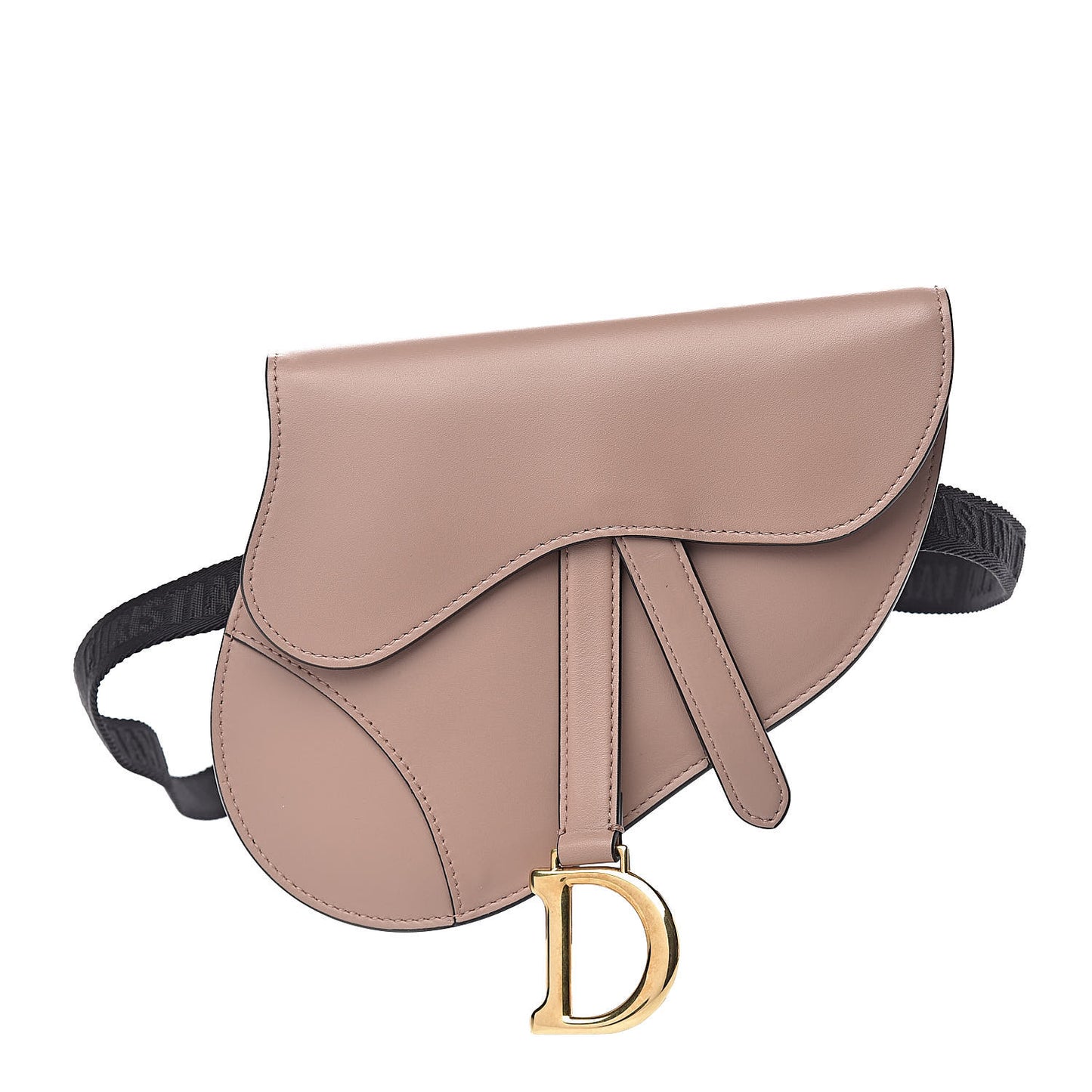 Calfskin Saddle Belt Bag Blush Pink
