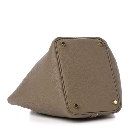 Hermes Taurillon Clemence Picotin Lock 18 PM Etoupe 4 of 11