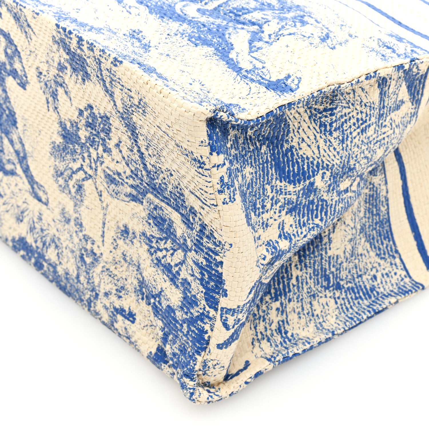 Christian Dior Straw Dioriviera Tote Blue 8 of 9