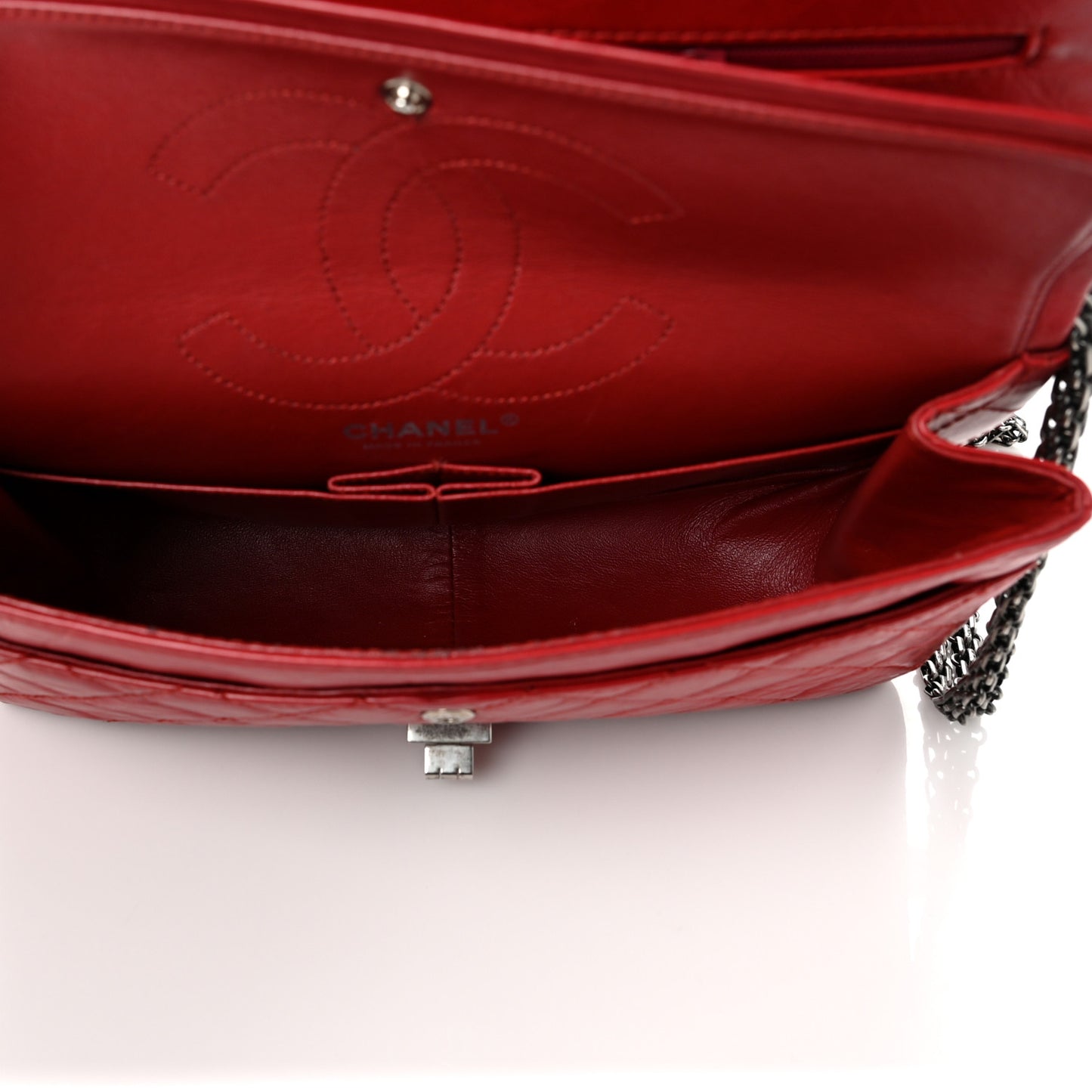 Aged Calfskin Quilted 2.55 Reissue 226 Flap Red