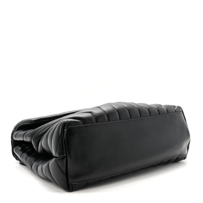 Saint Laurent Calfskin Y Quilted Monogram Medium Loulou Chain Satchel Black 4 of 9