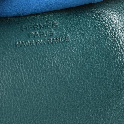 Hermes Milo Lambskin Grigri Rodeo Horse Bag Charm GM Malachite Bleu Zanzibar Lime 3 of 4