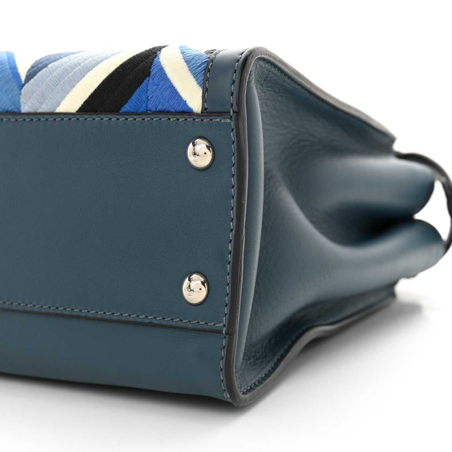 Calfskin Geometric Embroidered Medium Peekaboo Iconic Satchel Pavone Palladio