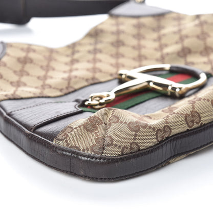 Gucci Monogram Hasler Hobo Dark Brown 8 of 9