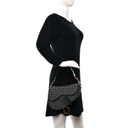 Christian Dior Monogram Saddle Bag Blue 2 of 9