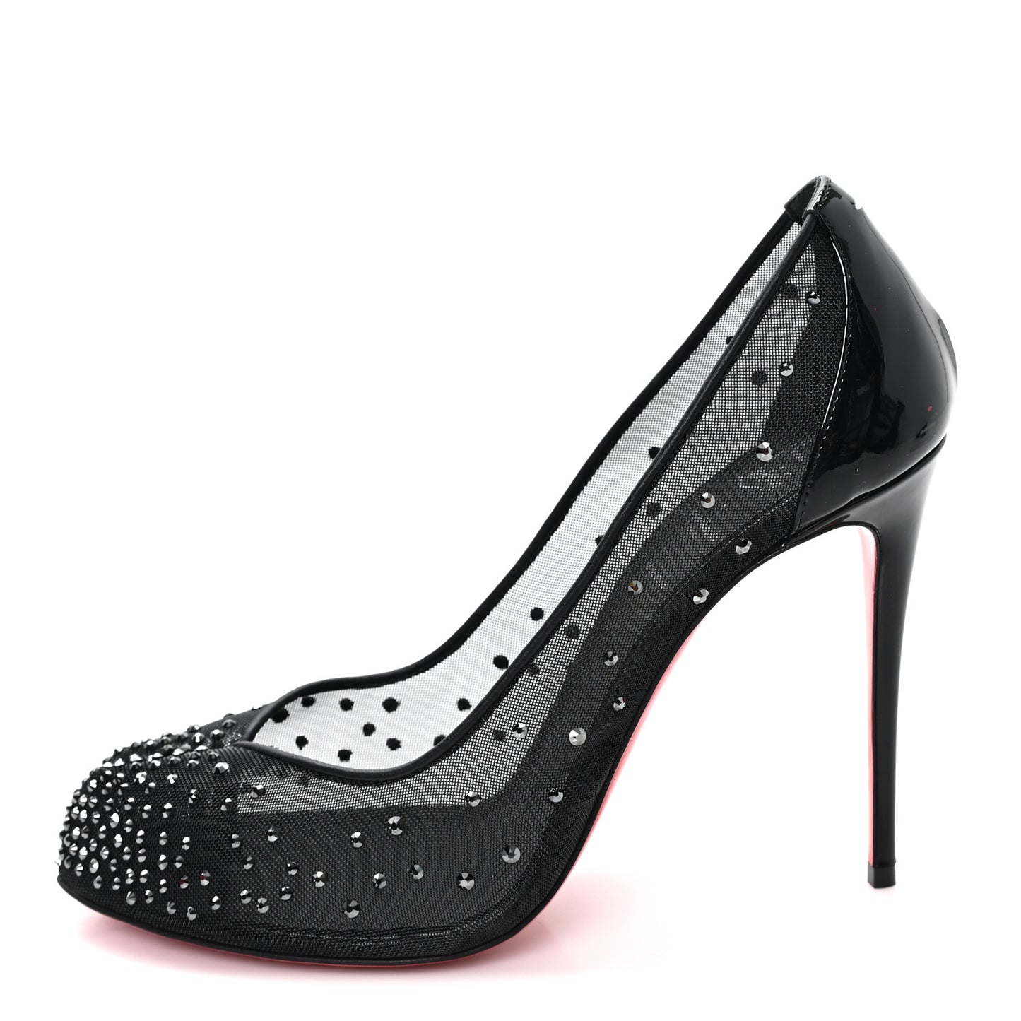 X MAISON MARGIELA Rete Patent Strass Bridiela Una 100 Pumps 39 Black