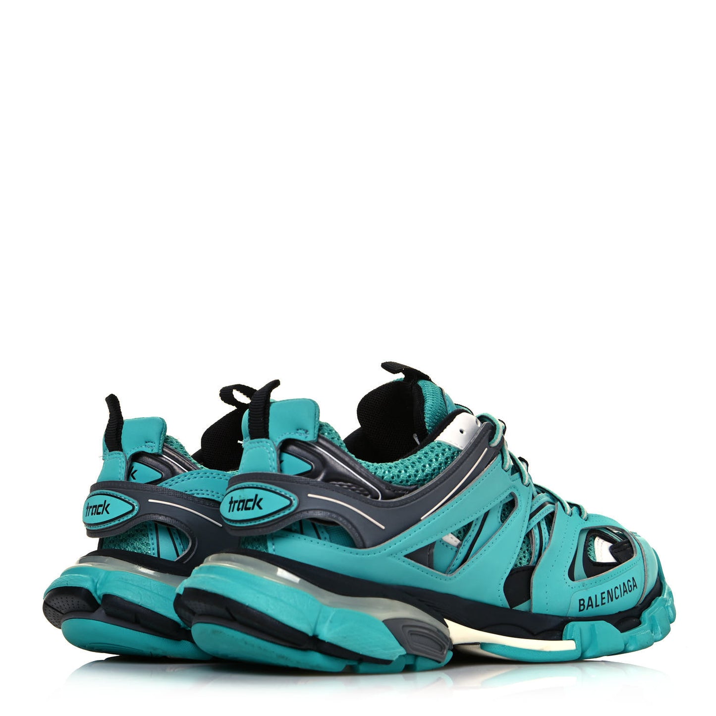 Mesh Nylon Womens Track Sneakers 37 Turquoise Grey