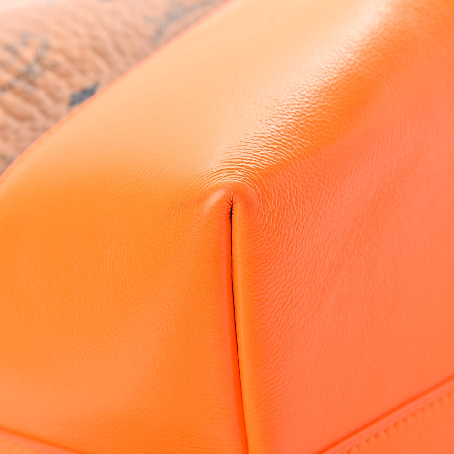 Visetos Medium Geonautic Shopper Tote Cognac Neon Orange