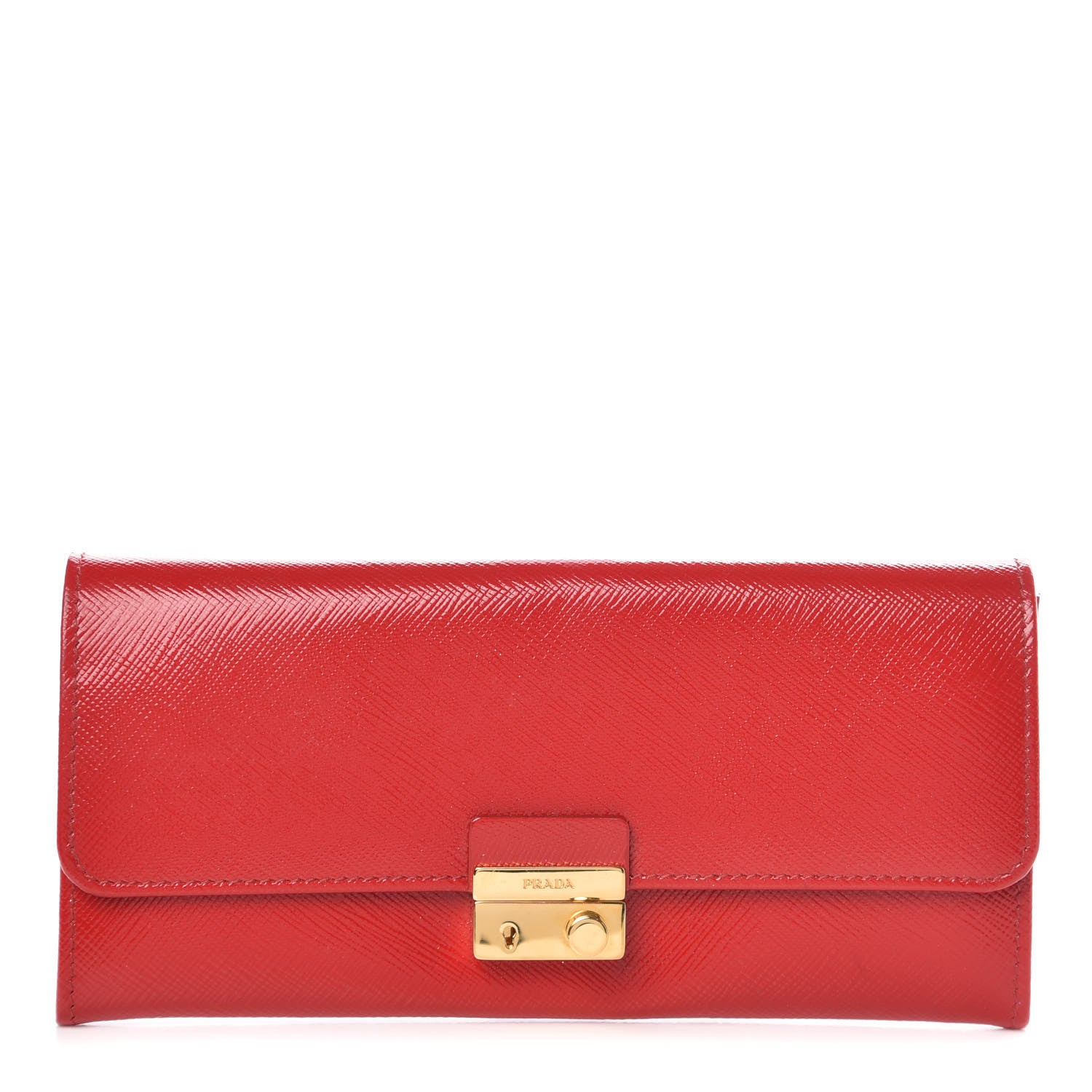 Prada Saffiano Vernice Continental Wallet Rosso 1 of 8