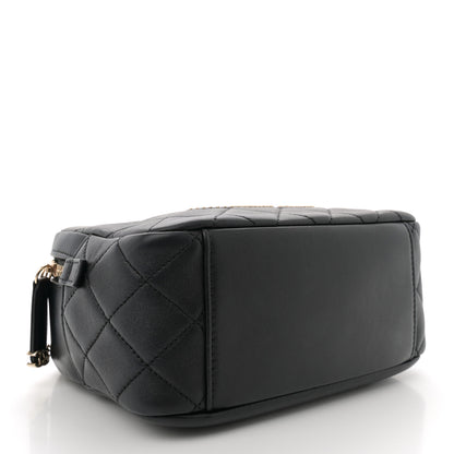 Chanel Lambskin Quilted Studded Quilted Vanity Case With Chain Black 4 of 10